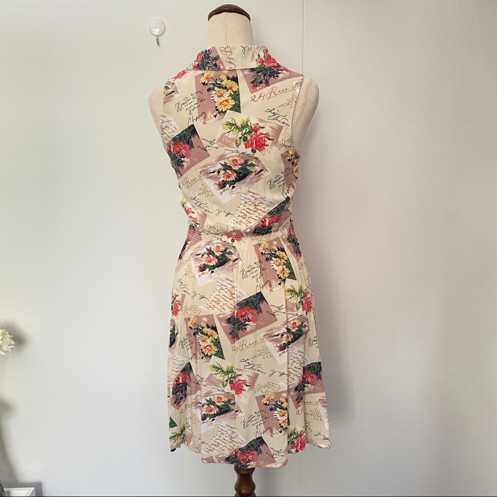 Dangerfield Shirt Dress Sleeveless Floral Size 6 Retro Cottagecore - Picture 6 of 8